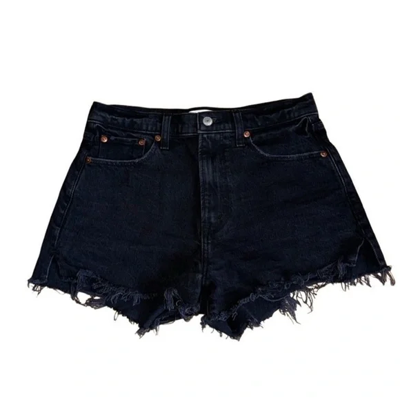 Abercrombie & Fitch Black High Waist Women Shorts Size 27/4 - Picture 7 of 11